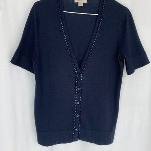 Loft navy blue medium cardigan